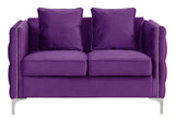 Bayberry Purple Velvet Sofa Loveseat Chair Living Room Set