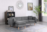 Brayden Light Gray Fabric Sectional Sofa Chaise