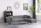 Brayden Light Gray Fabric Sectional Sofa Chaise