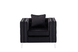 Lorreto Black Velvet Chair