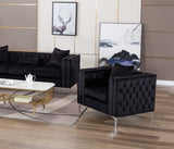 Lorreto Black Velvet Chair