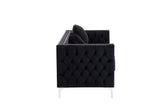 Lorreto Black Velvet Sofa