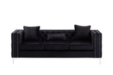 Lorreto Black Velvet Sofa