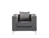 Lorreto Gray Velvet Chair