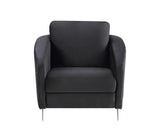 Sofia Black Velvet Modern Chic Accent Armchair