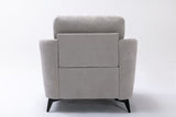 Callie Light Gray Woven Fabric Chair