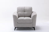 Callie Light Gray Woven Fabric Chair