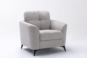 Callie Light Gray Woven Fabric Chair