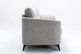 Callie Light Gray Woven Fabric Sofa
