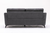 Callie Gray Woven Fabric Sofa Loveseat Chair Living Room Set