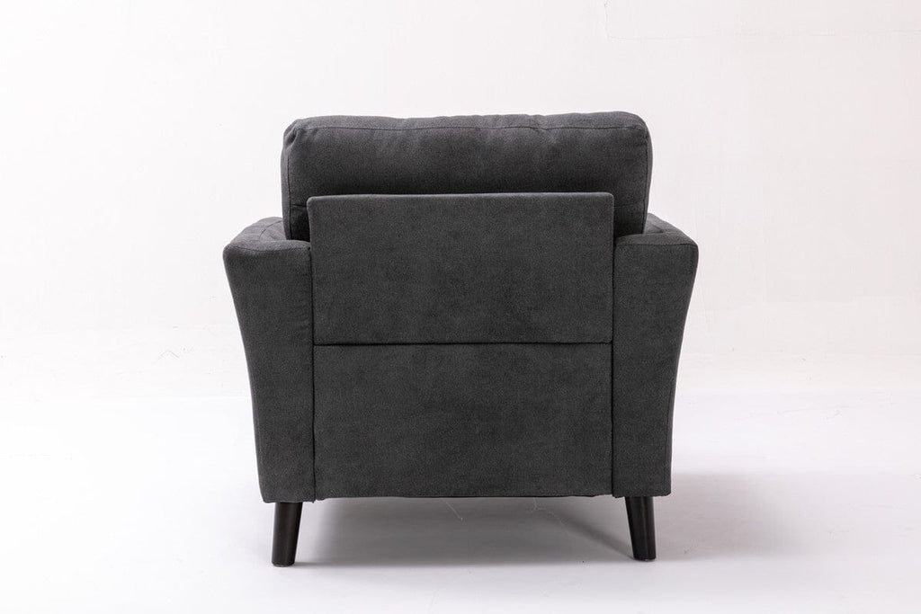 Damian Gray Woven Fabric Chair