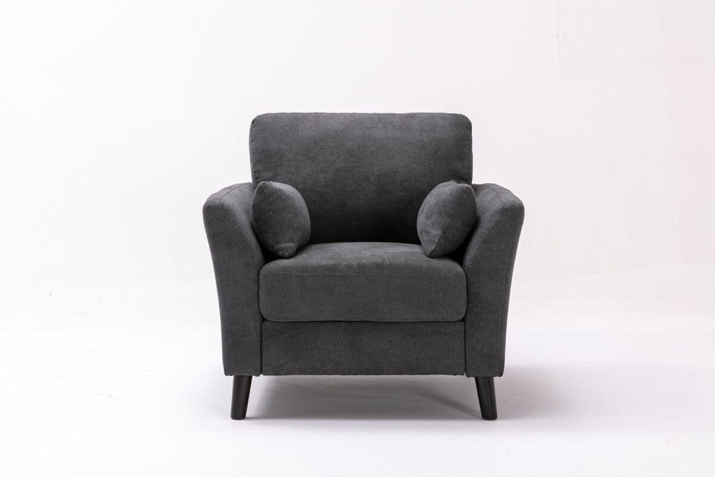 Damian Gray Woven Fabric Chair