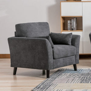 Damian Gray Woven Fabric Chair
