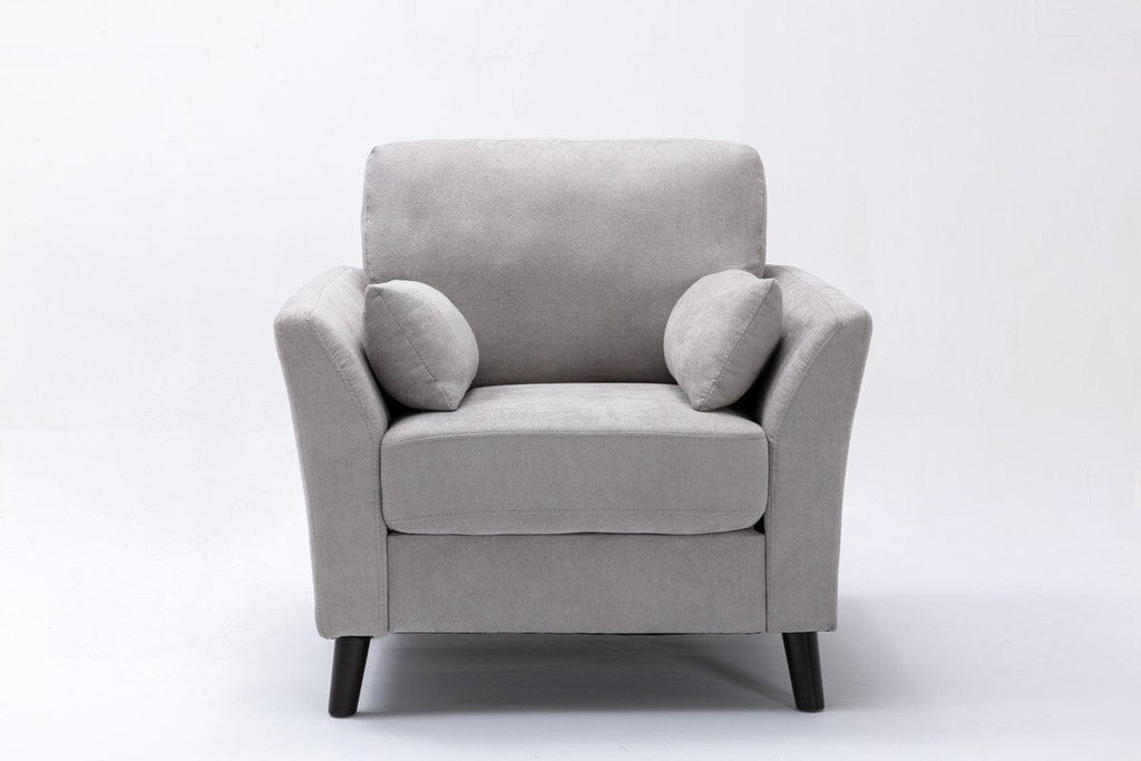 Damian Light Gray Woven Fabric Chair