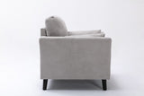 Damian Light Gray Woven Fabric Chair