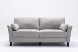 Damian Light Gray Woven Fabric Sofa