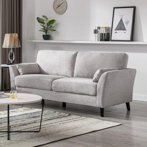 Damian Light Gray Woven Fabric Sofa