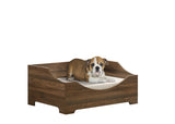Gibson Brown Alder Wood Finish 36" Wide Modern Comfy Pet Bed with Cushion