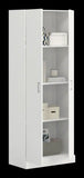 Alara White 60" Height Simplistic Modern Double Door Storage Cabinet