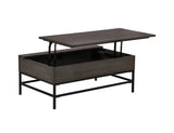 Ava Espresso MDF Lift Top Coffee Table with Metal Base