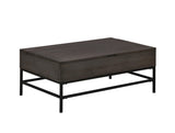 Ava Espresso MDF Lift Top Coffee Table with Metal Base