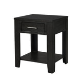 Bruno 3 Piece Ash Gray Wooden Lift Top Coffee and End Table Set with Tempered Glass Top and Drawer