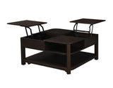 Flora 2 Piece Dark Brown MDF Lift Top Coffee and End Table Set