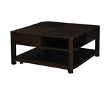 Flora 3 Piece Dark Brown MDF Lift Top Coffee and End Table Set