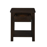 Flora Dark Brown MDF End Table with Drawer