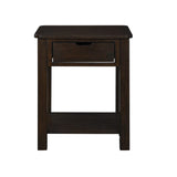 Flora Dark Brown MDF End Table with Drawer