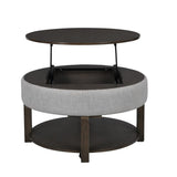 Jonah Light Brown MDF Lift Top Coffee Table with Shelf