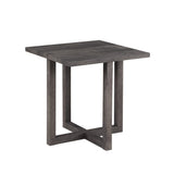 Moseberg Rustic Wood Coffee Table with Storage Stools and End Table Set