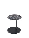 Orbit End Table with Height Adjustable Black Marble Textured Top