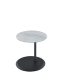 Orbit End Table with Height Adjustable Gray Marble Textured Top