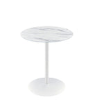 Circa End Table with White Marble Textured Top