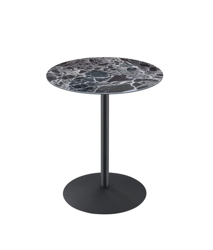 Circa End Table with Black Marble Textured Top