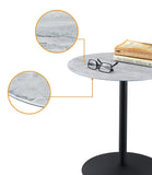 Circa End Table with Gray Marble Textured Top