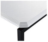 GT 3 Piece White Carbon Fiber Wrap Coffee Table and End Table Set