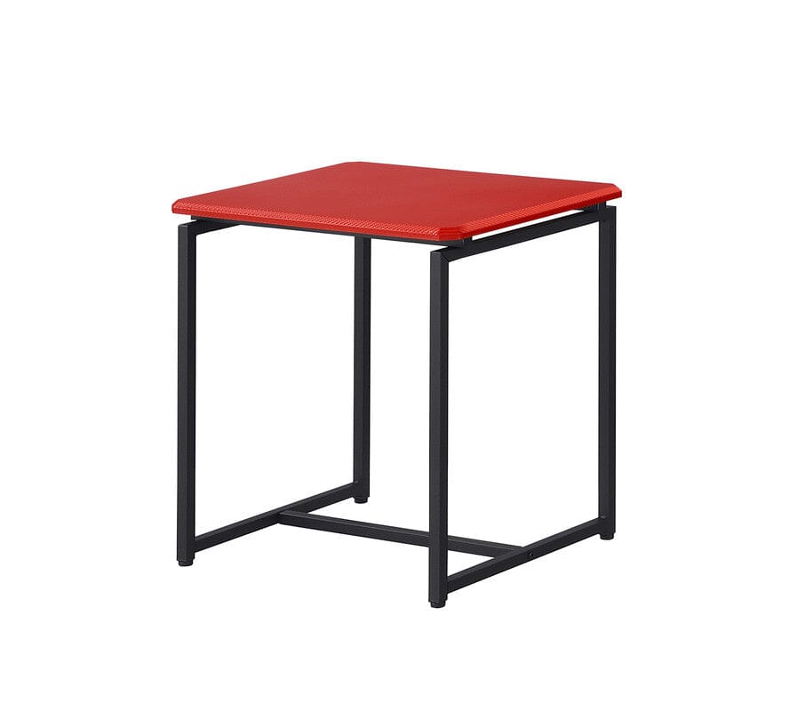 GT 3 Piece Red Carbon Fiber Wrap Coffee Table and End Table Set