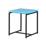 GT 3 Piece Blue Carbon Fiber Wrap Coffee Table and End Table Set
