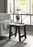 Hale Black Velvet Armchairs and End Table Living Room Set