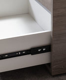 Apollo Gray Oak Finish Coffee Table with Faux Marble Finish Top with Drawer