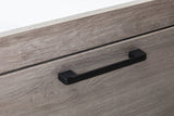Apollo Gray Oak Finish Coffee Table with Faux Marble Finish Top with Drawer