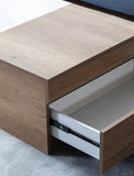 Arlo Light Brown Wood Finish Coffee Table with Hidden Compartments and 2 Drawers