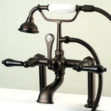 Duchess Three-Handle 2-Hole Deck Mount Clawfoot Tub Faucet with Hand Shower