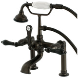 Duchess Three-Handle 2-Hole Deck Mount Clawfoot Tub Faucet with Hand Shower