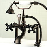 Duchess Three-Handle 2-Hole Deck Mount Clawfoot Tub Faucet with Hand Shower