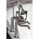 Aqua Vintage Three-Handle 2-Hole Deck Mount Clawfoot Tub Faucet with Hand Shower