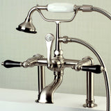 Duchess Three-Handle 2-Hole Deck Mount Clawfoot Tub Faucet with Hand Shower