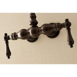 Aqua Vintage Two-Handle 2-Hole Tub Wall Mount Clawfoot Tub Faucet